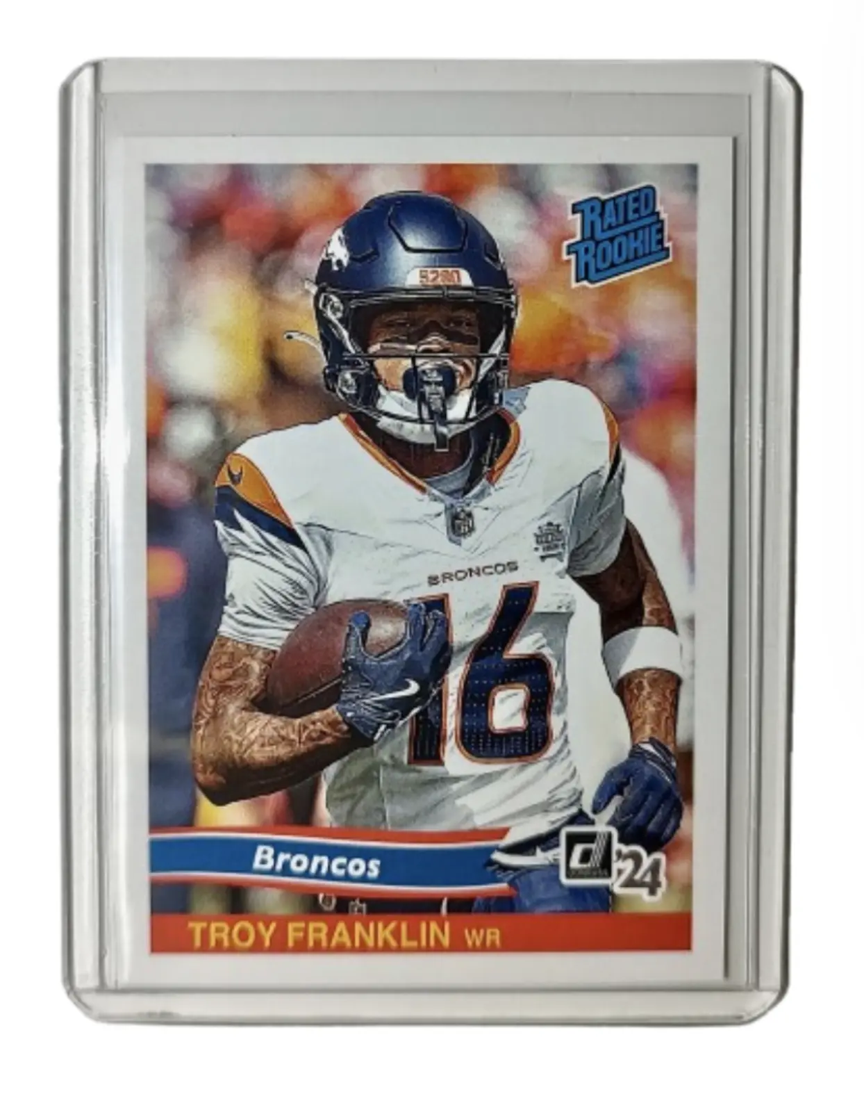 Troy Franklin Rookie 2024 Panini Rated Rookie Retro NFL 29 Card Broncos 1 of 890