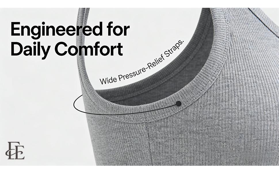EssElegance Ribbed Workout Tank Tops for Women with Built in Bra Tight Racerback Scoop Sports Tank Neck Athletic Top for Summer And All Seasons Womenswear Bras