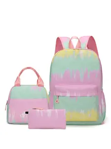 3pcs  Korean version of Sen style small fresh women's backpack with multi-layer zipper closure, fashionable and versatile, casual and simple, suitable for students to go to school, campus, travel, large capacity women's Multi Compartment Backpack