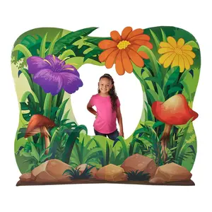 9 ft. x 6.5 ft. Zoom In VBS Flower Arch Cardboard Cutout Stand-Up