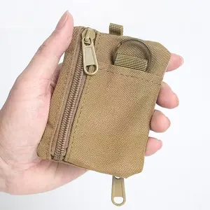 Mini Coin Purse Zipper Key Bag, Canvas Zipper Sports Storage Pouch, Small Hanging Wallet, Card Holder, Compact and Practical Accessory, Zipper Wallet Design