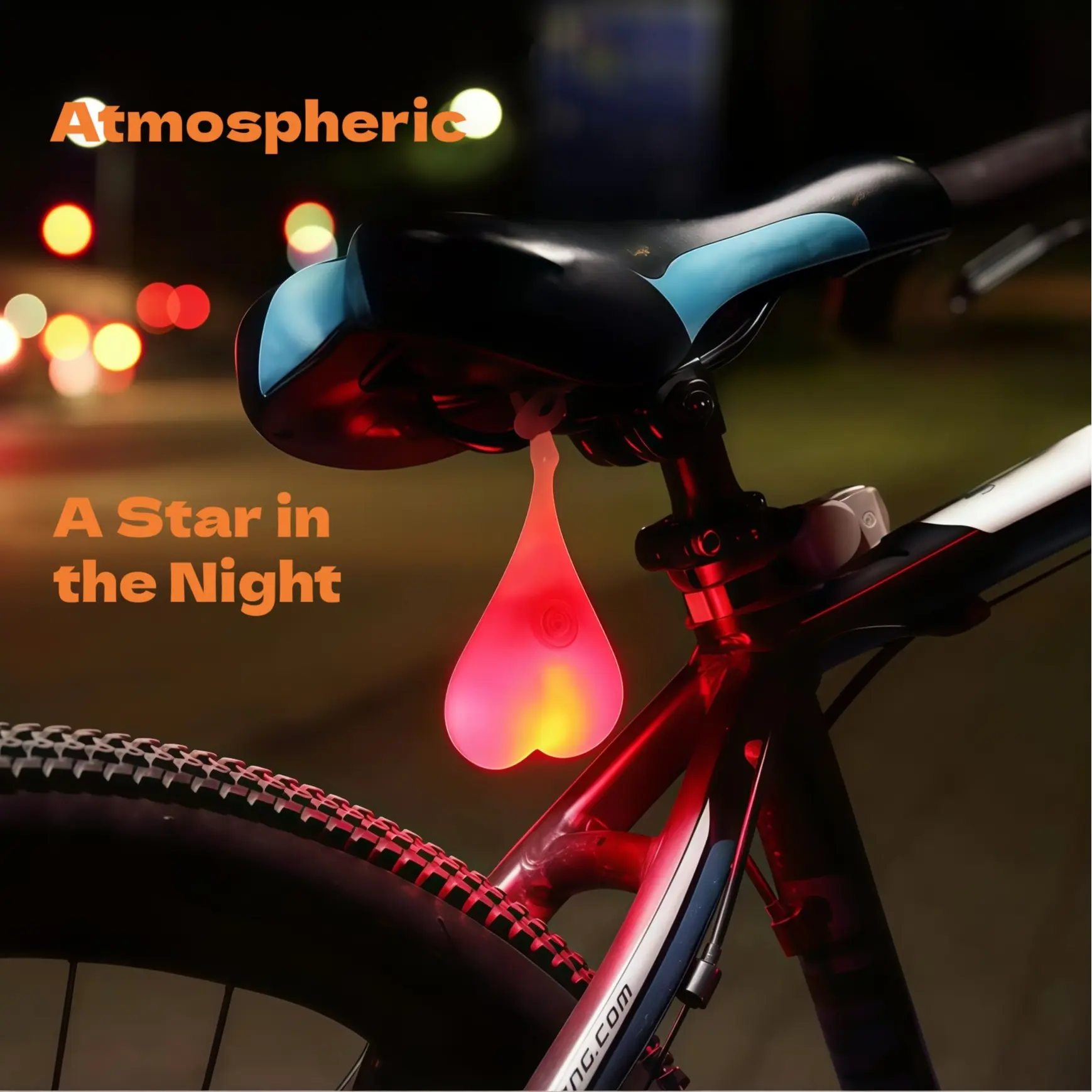 Bike Reflectors LED Bicycle Rear Lights Cycling Balls Tail Light Seat Back Egg Lamp Wireless LED Strobe Lights  IP65 Waterproof Anti-Collision for CarMotorcycle Drone & RC Aircraft BikeNight Essential Waterproof Creative