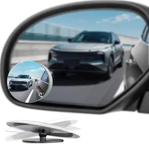 2Pack Blind Spot Mirrors for Car, Frameless Side Mirror Blindspot Convex HD Glass Car Accessories, Side View Mirror Blindspot with Wide Angle Adjustable Stick for Cars, SUV and Trucks