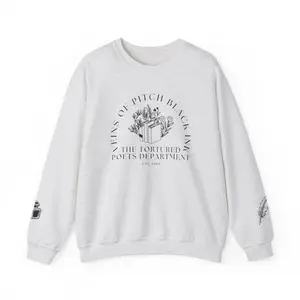 Brand New - TPD Double Sleeved Printed Crewneck Sweatshirt, Sizes S-5XL, Free Shipping, Poets, Book Lover, Eras
