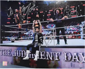 Finn Balor, Carlito, JD McDonagh, & Dominik Mysterio WWE Autographed 16" x 20" The Judgment Day Entrance Photograph - Fanatics Authentic Certified
