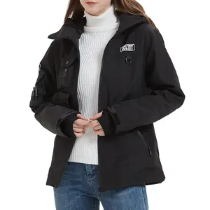 Bomber Jacket Women Casual Lightweight Techwear Windbreaker Multi-Pocket Zip Up Jackets for Women Fashion Streetwear Coat
