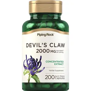 Piping Rock Devils Claw 2000mg | 200 Capsules | Herbal Supplement | Concentrated Extract | Non-GMO, Gluten Free