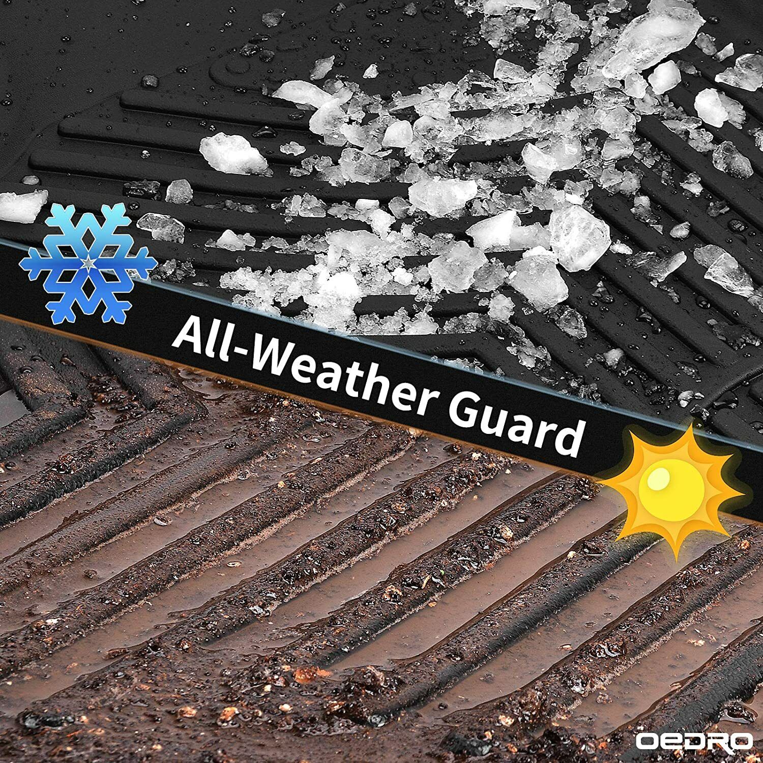 YITAMOTOR Floor Mats for 2014-2018 Chevy Sliverado /GMC Sierra 1500 Double Cab, 2015-2019 Chevy Silverado/GMC Sierra 2500HD 3500HD, 2019 Silverado LD/Sierra Limited, All Weather Guard 1st and 2nd Row