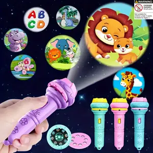 32 Pattern Projector Flashlight, Fun Educational Toy, Dinosaur Animal Ocean Insect Patterns, Portable Storytelling Tool, Christmas Gift