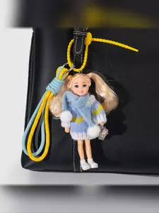 Princess Doll Keychain Phone Bag Decoration DIY Accessories, Replaceable Hairstyles, Suitable for Bags and Keys, All Seasons