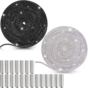 Rhinestone Shoe Laces Bling Shoe Laces Rhinestone Diamond Hoodie String Glitter Cords for Sneakers with Aglets