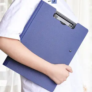 A4 File Folder, Multifunctional Dual Clip Board, Paper Clips Holder, Meeting Office Writing Pad, Document Organization Filing Folder