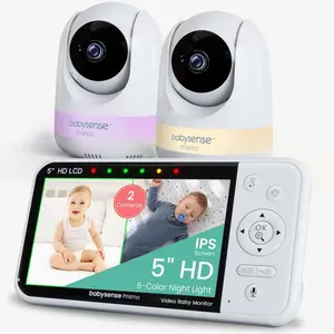 Babysense Prisma: Video Baby Monitor with 2 Cameras, Non Wifi, Split Screen, Night Light & Sound Machine