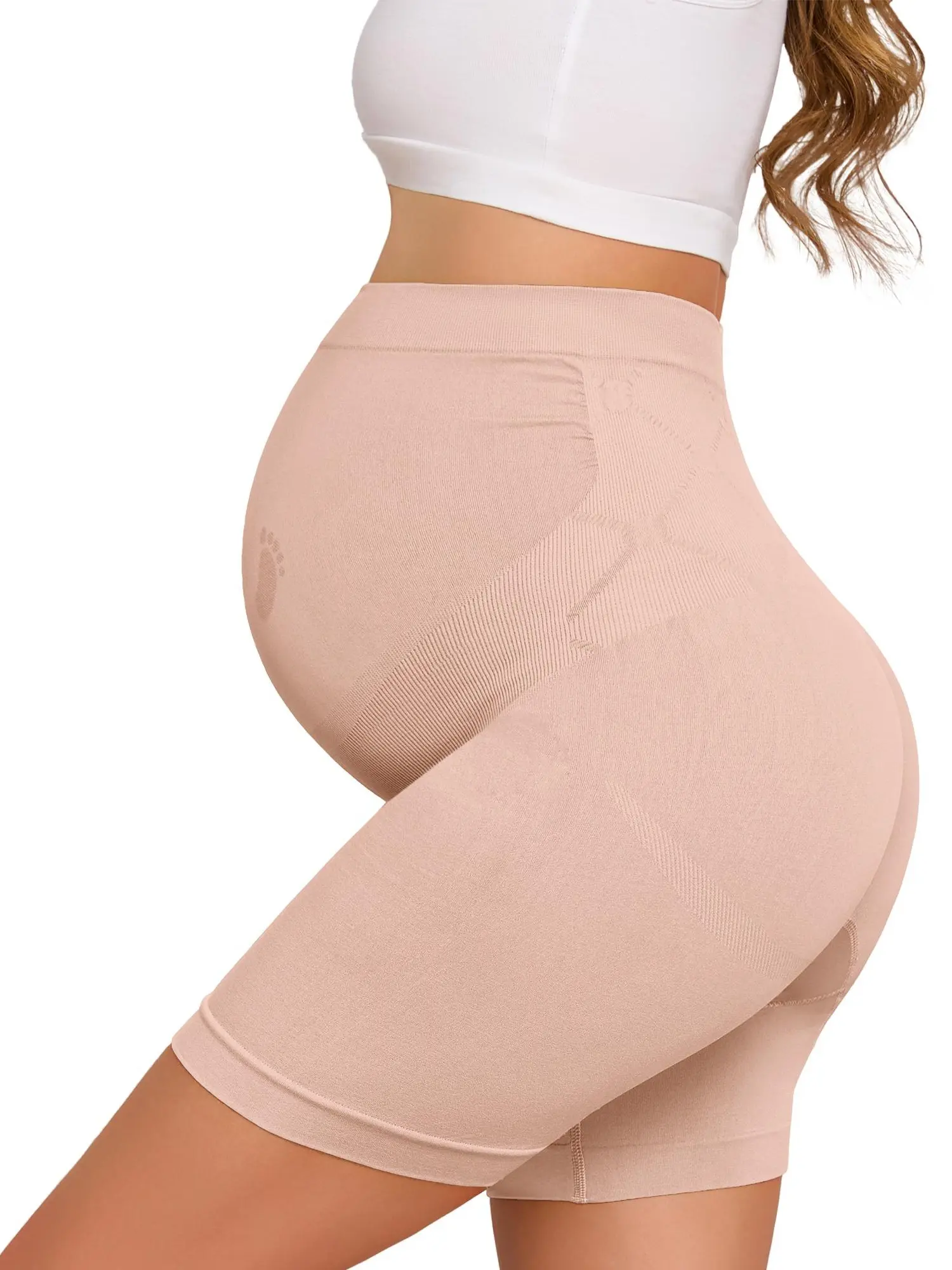Maternity Mid-thigh Shorts Underdress Seamless High-Waist Pregnancy Underwear Maternity Bottom Maternity Underwear That Stays in Place High Waisted Maternity Panties Belly Support Shapewear Women Postpartum Outfits Shapewear Women Corset Fajas Body Shaper