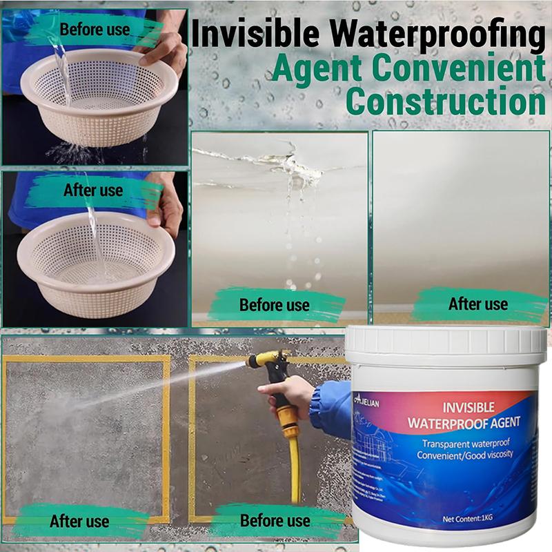 Waterproof Adhesive with Free Brush for Daily Repairs & Damp Areas Invisible Transparent Agent Strong Bond