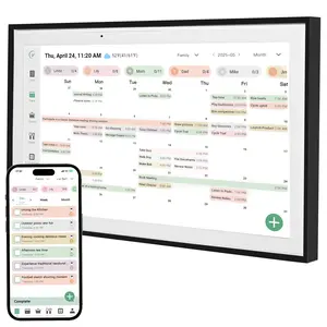 IMLIFE 10.1 inches Wifi Smart Touchscreen Digital Calendar with Touchtime App Syncing with Multiple Phones in Two - way, for Chore Chart, Daily Meal Plan, Interactive Display for Family Schedules and Cloud Photo Home Office