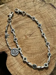 Elegant Silver Color Alloy Beaded Pants Chain, Adjustable Waist Chain, High-End Luxurious Waist Accessory, Perfect Birthday Gift, Fashionable Belt Decor, Waist Beads