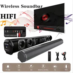 TV Soundbar, Home Theater Wireless Surround Sound PA System with 4 Subwoofers And 2 Air Ducts, Supports AUX, USB, TF Card, TWS And FM Audio Input, Hi-Fi Computer Game Auxiliary Audio Output Sound Bar Speaker