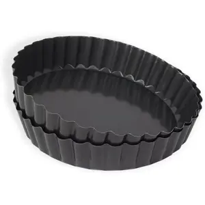 2 Pack Tart Pan 9 Inch Tart Pan with Removable Bottom, 1.1 Inch Deep Baking Pan