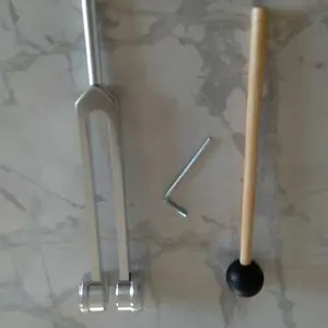 128 Hz Tuning Fork, Portable Tuning Fork with Storage Bag, Professional Musical Instrument for Home, School and Office Use