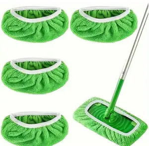 Replacement Mop Cloth, 4pcs Flat Mop Pad Refill, Washable Mop Replacement Pad for Floor Cleaning, Household Cleaning Supplies