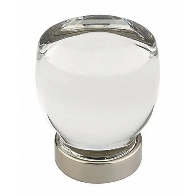 1.125 in. Juneau Crystal Cabinet Knob, Satin Nickel