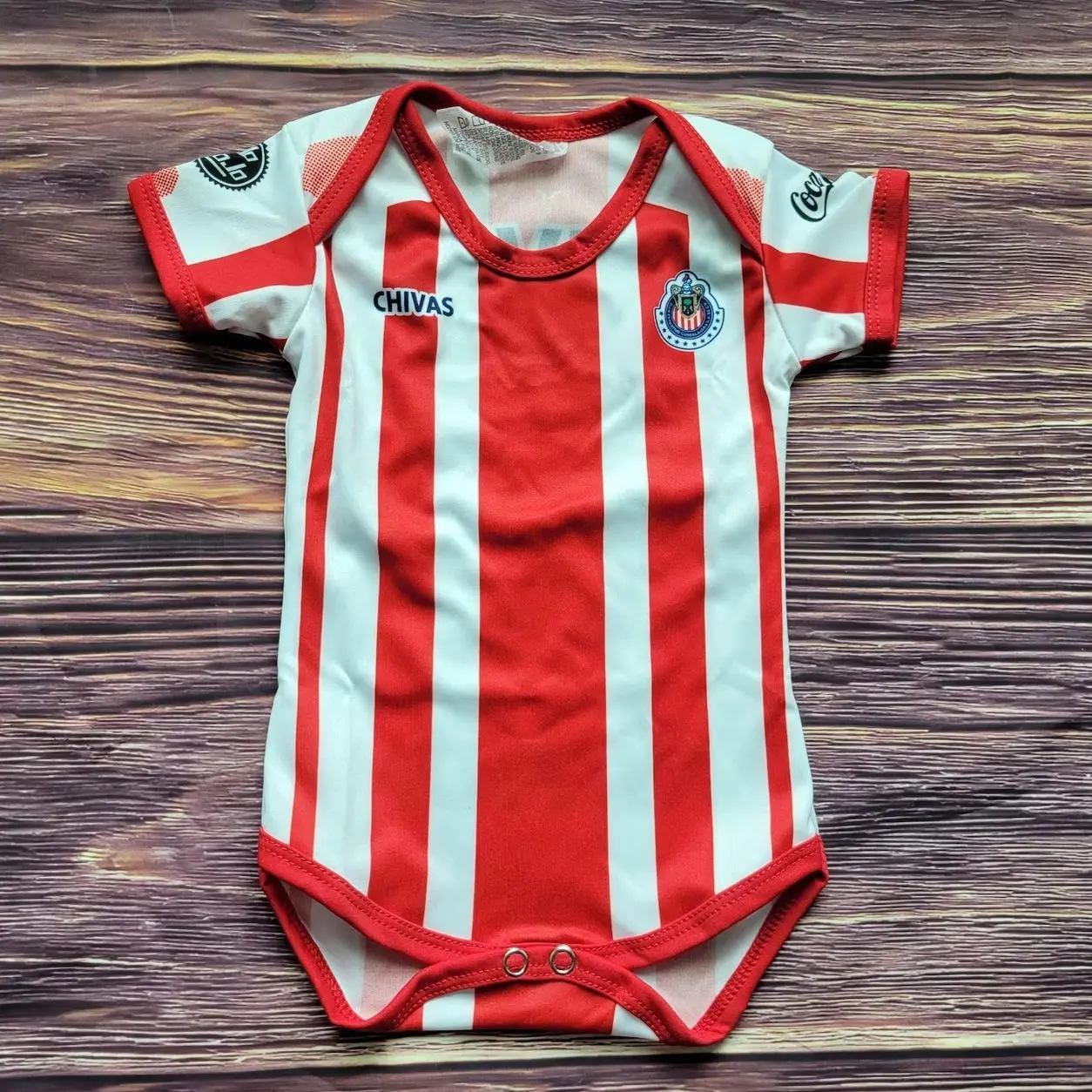 Chivas de Guadalajara Baby Soccer Jersey, pañalero Bebe Jumpsuit Rebaño sagrado baby Bodysuit UDR