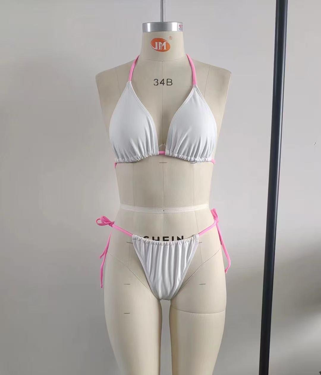 Women's 3-piece swimsuit set - Barbie style | Adjustable bikini with neck tie and mesh cover, sweet and spicy to show off figure, quick drying fabric | Suitable for summer beach vacations and pool parties | Swimsuit