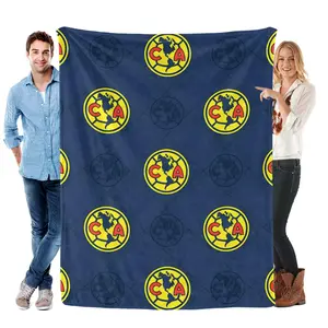Club América Super Plush 1-Ply Blanket, Seasonal Soccer Fan Throw, Soft Cozy Fleece Blanket with Ribbon Packaging, All-Season Sofa & Air Conditioner Blanket, Home Decor Gift for Football Fans