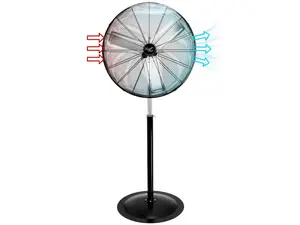 Vie Air 30 Inch Industrial Heavy Duty Pedestal Oscillating Metal Stand Fan