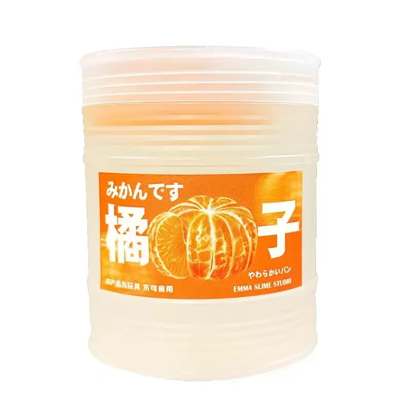 500ml Transparent Orange Premium Scented Mixable Jiggly Silicone Slime, ASMR Silicone Stress-Relief Fidget Toy, Classic Novelty Sensory Play Item, 500 Ml