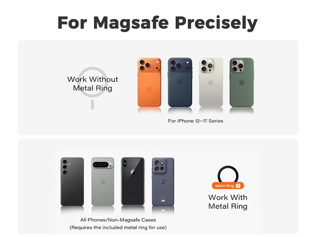 Stroller Magnetic  Phone Holder, , Magnetic Handlebar Mount, [Adjustable Silicone Strap], 17x N52 Strong Magnets, Fits Treadmills, Peloton, Shopping , Adjustable Strap, iPhone 12–17 & Android