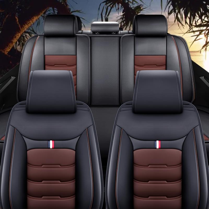 For Honda Accord 2003-2024/ Civic 2003-2023 Car 5 Seat Covers, Premium Leather Front & Rear Full Set Seat Covers Cushion Protector Pad Mat Waterproof, 40/60 60/40 50/50 40/20/40 Split Rear Benches Auto Decoration Accessories