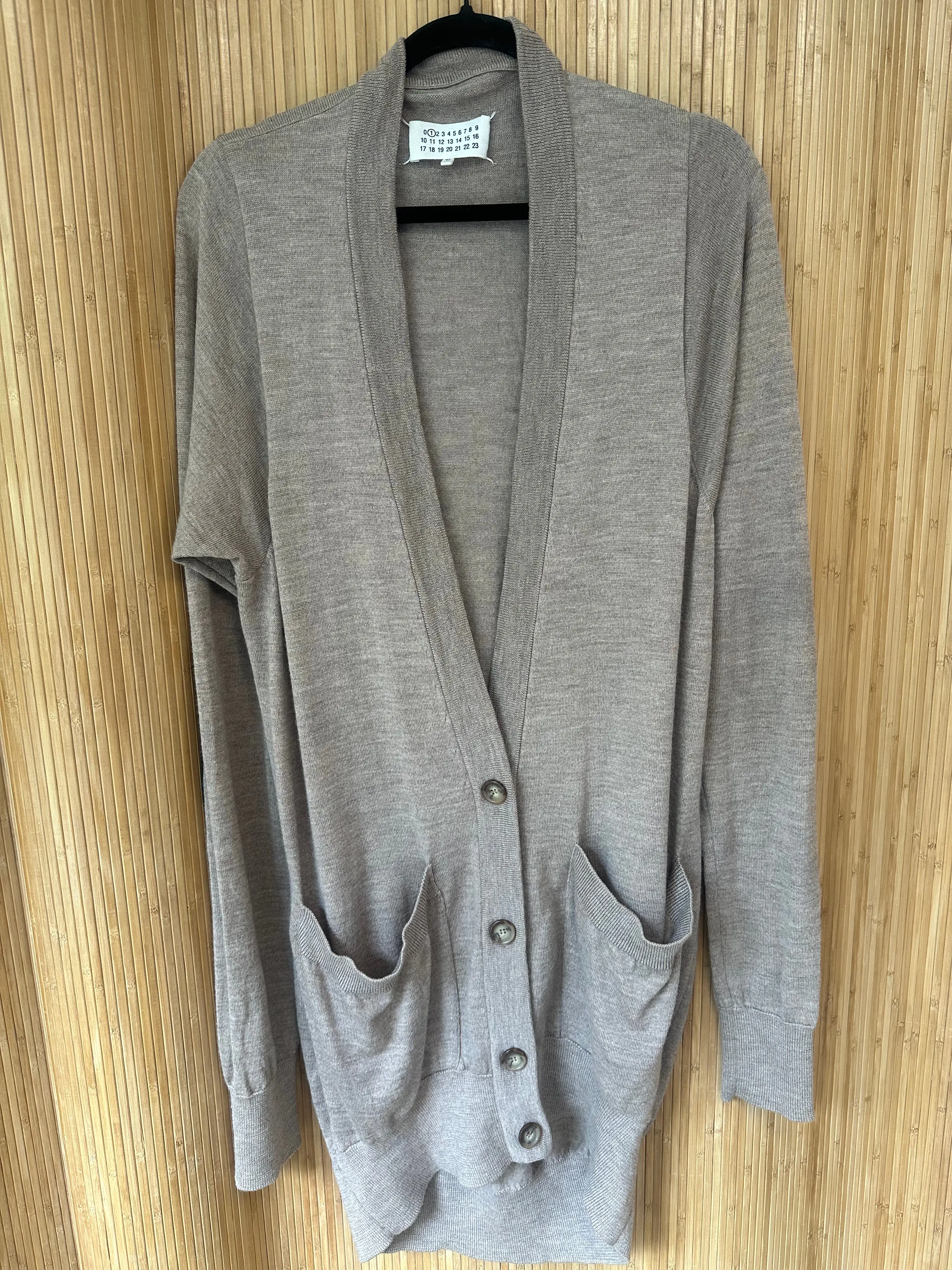 Margiela Brown Cardigan With Elbow Patches