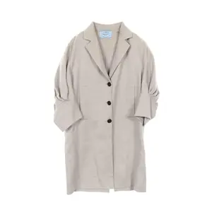 Pre-owned PRADA Cashmere Small Leather Goods Coat