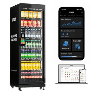 XMAI Pro M520 Smart Vending Machine for Business - 99% AI-Powered Recognition Accuracy Vending Machine for Sale Card Reader & App Control Refrigerated Commercial Snacks and Drinks Combo with Credit Card & NFC Payment