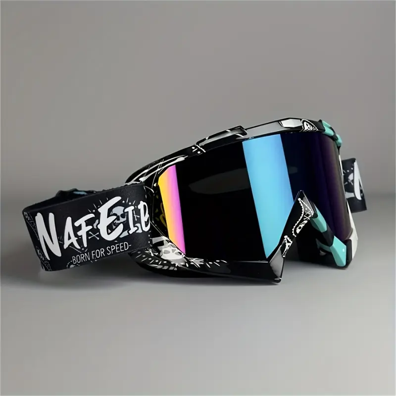 SWWindproof and Breathable Neutral PC Lens Goggles - Motocross Riding Goggles, Outdoor Sports Protective Eyewear Sandproof Comfortable for Daily Use, Mountaineering, Skiing, Hiking, Riding, etc