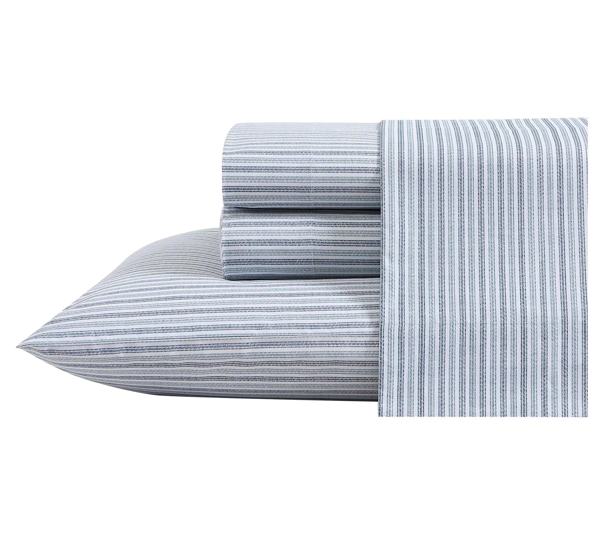 Eddie Bauer Ticking Stripe Navy Twin XL Sheet Set