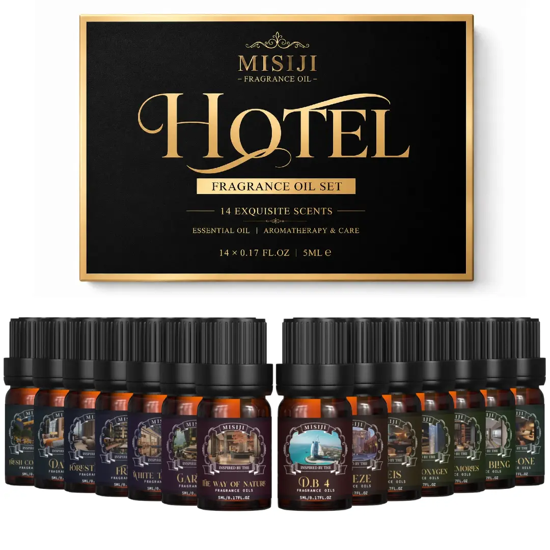 MISIJI Hotel Diffuser  Gift Set - Buyers’ Best Picks - 14* 5mL,  Hotel Fragrance  Gift Set aromatherapy oil