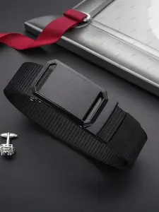 New Automatic Buckle Belt, Canvas Tactical Workwear Casual Outdoor Military Training Pants Belt For Men