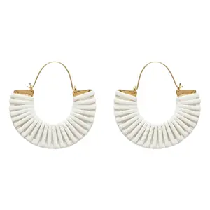 Fan Textured Hoop Earrings