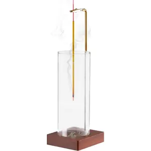 Incense Holder without Incense, Clear Glass Incense Burner, Desktop Ash Catcher Incense Holder, Home Decor for Meditation Yoga Relaxation