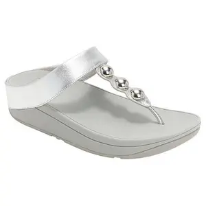 FitFlop Fino Mirror Metallic Leather Toe-Post Sandal