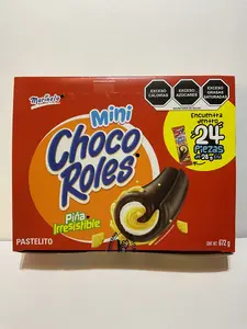 Mini Choco Roles Pina Irresistible Pastelitos 24 piezas de 28 grams each