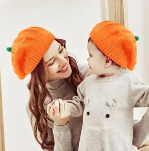 Autumn Pumpkin Warm BeretKnitted Hat