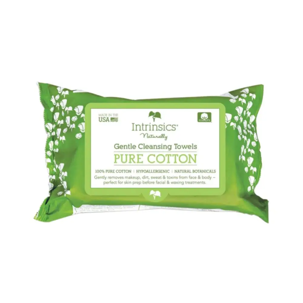 Intrinsics Gentle Cleansing Towels, 72 ct - Fragrance-Free Facial Makeup Remover Wipes for Sensitive Skin with Cucumber & Green Tea Infused Moisturizer, Cosmetic, Hydrating, Cleanser