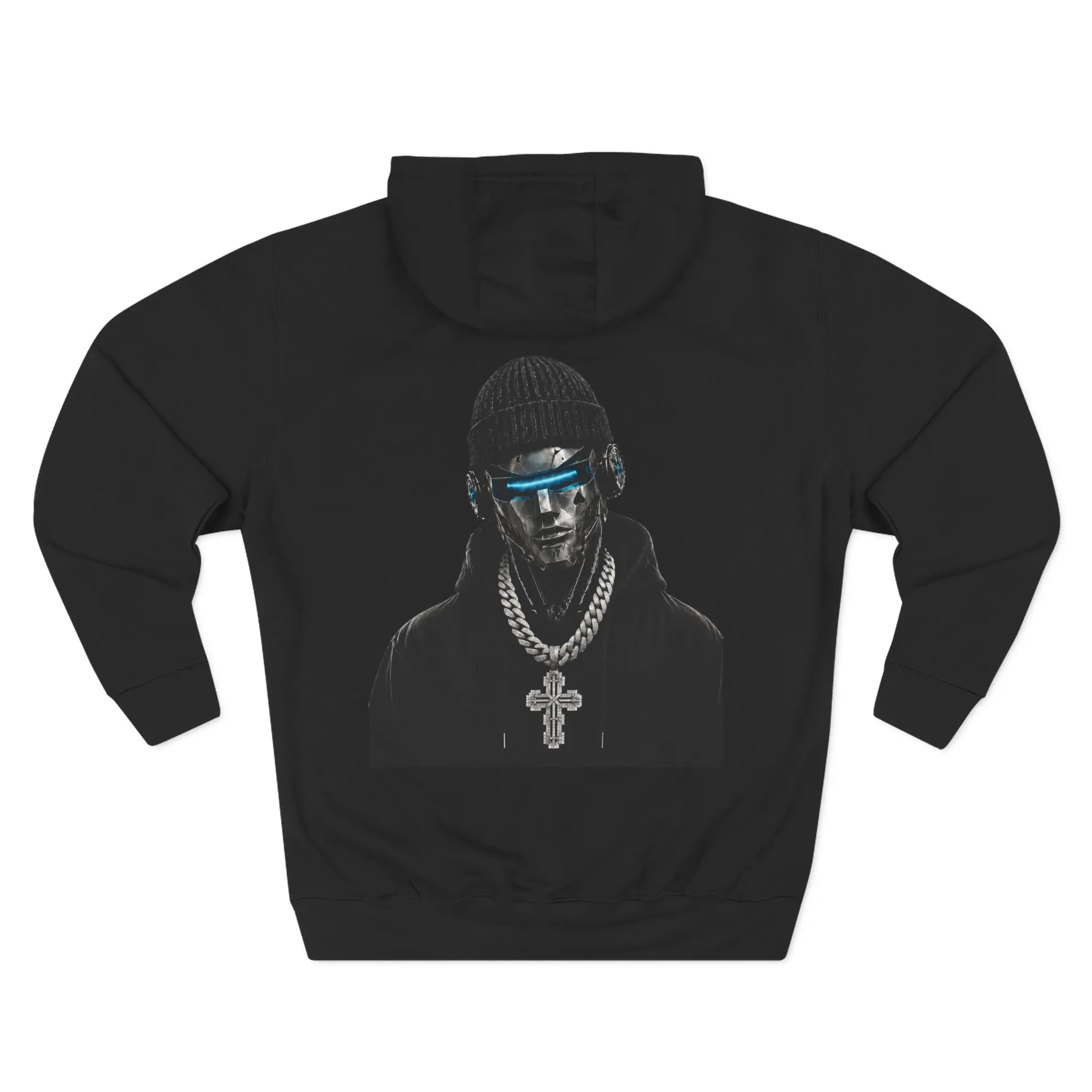 INSERT SOUL: Blu // Ice Hoodie - Cyber Streetwear Hooded Sweatshirt