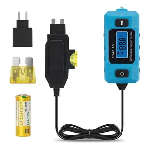 Automotive Circuit Fault Probe Tester, 20A 48V Parasitic Draw Tester for Car Fuse Circuits, Inline Current Monitor with Overcurrent Detection, Compatible with Mini & Standard Blade Fuse