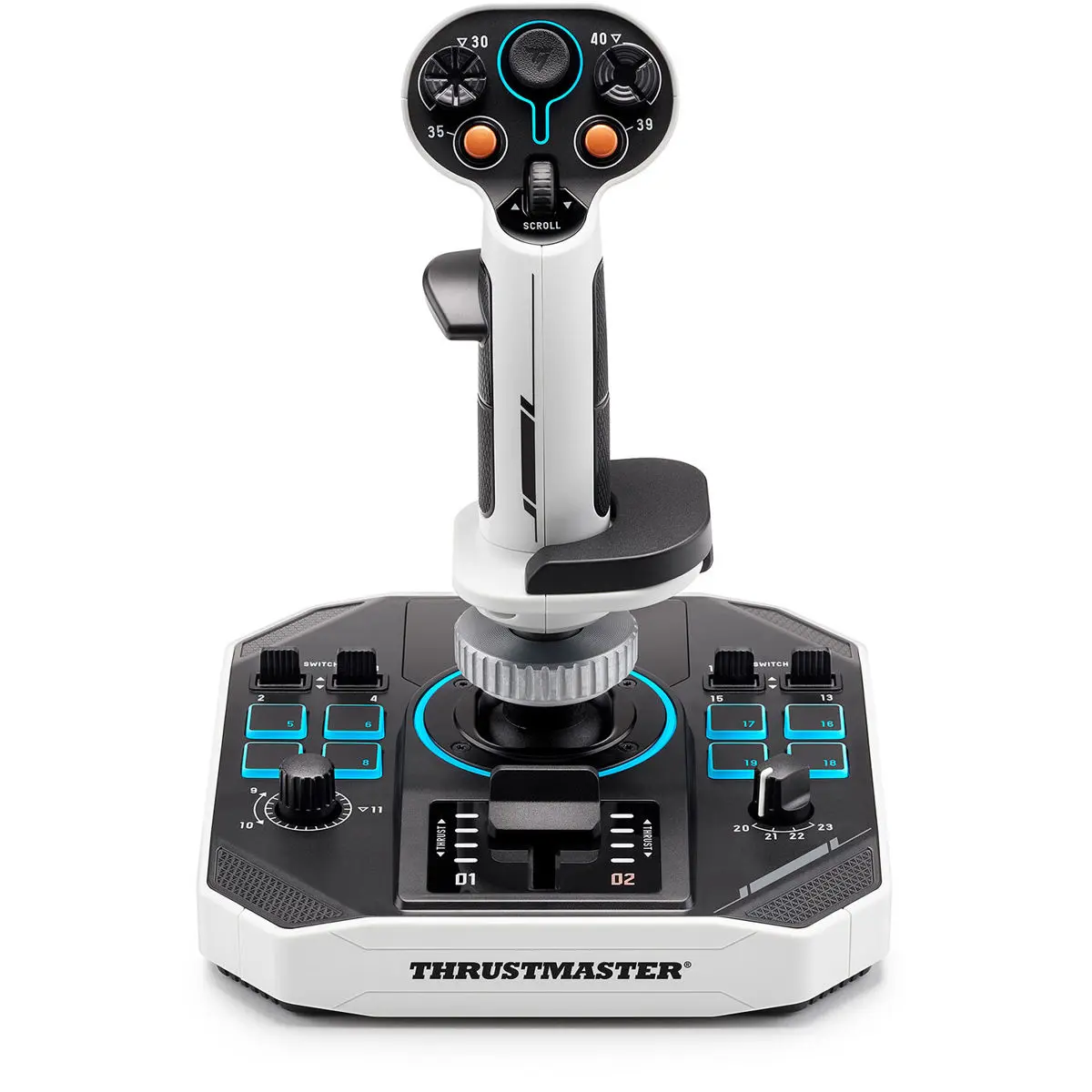 Thrustmaster Sol-R 1 Flightstick with Ambidextrous Grip, Black/White