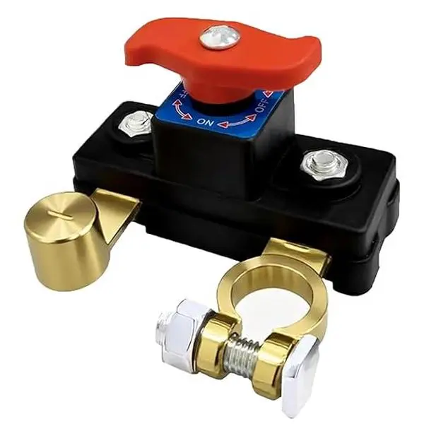 Battery Disconnect Switch - 12V/24V Pure Copper Manual Rotary Switch with High Conductivity, Efficient Power Control, Reliable Cut-Off, Smart Disconnect for Car, RV (Ideal for RV Owners)
